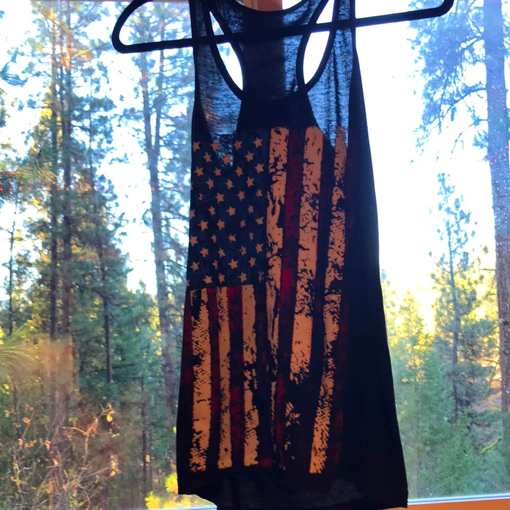 American flag tank top